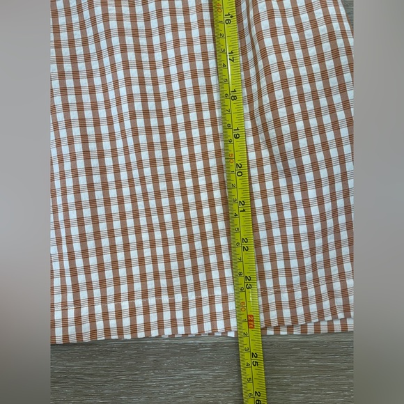 Urban Outfitters Orange Ruffle Gingham Strappy Mini Dress Size Medium - Picture 13 of 15